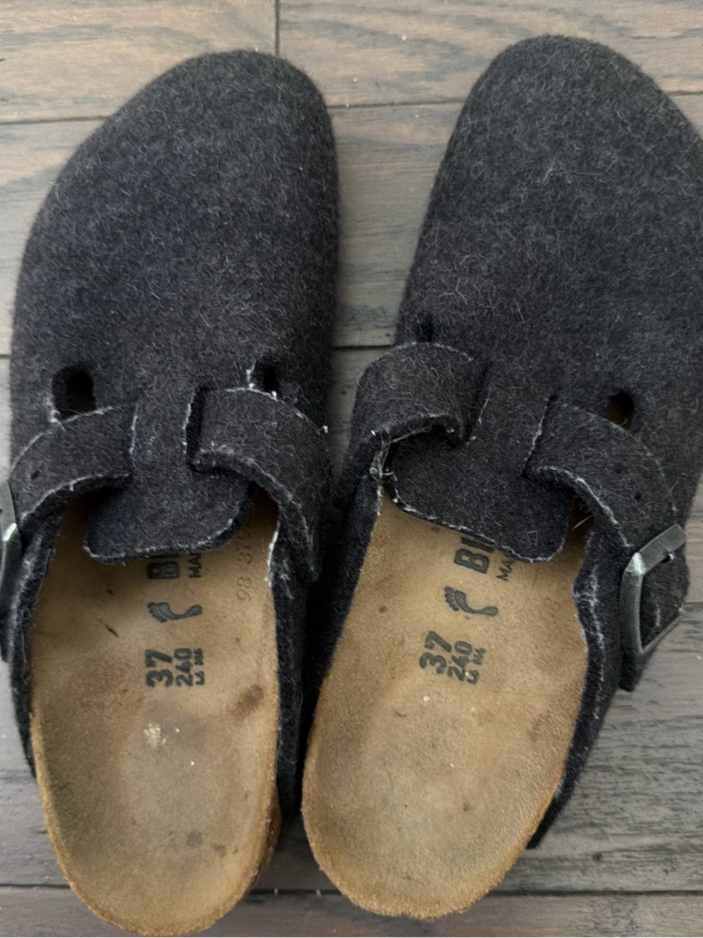 Birkenstock wool Clogs women gray sz 6
